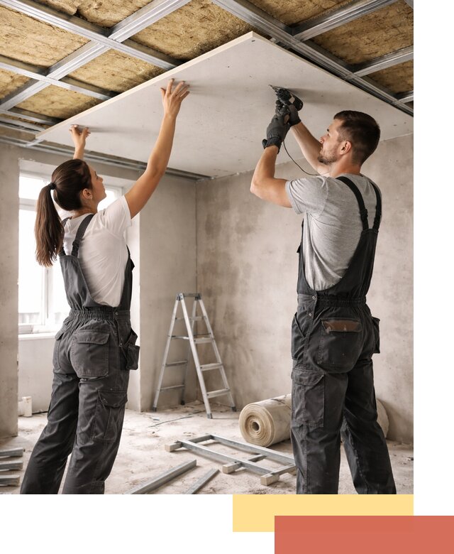 Звукоизоляция потолка из ГКЛ в Сатке профессионально и надежно