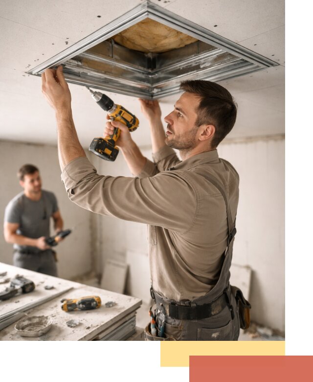 Монтаж люка в потолок из ГКЛ в Сатке