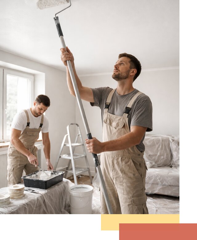 Покраска потолка водоэмульсионной краской в Сатке