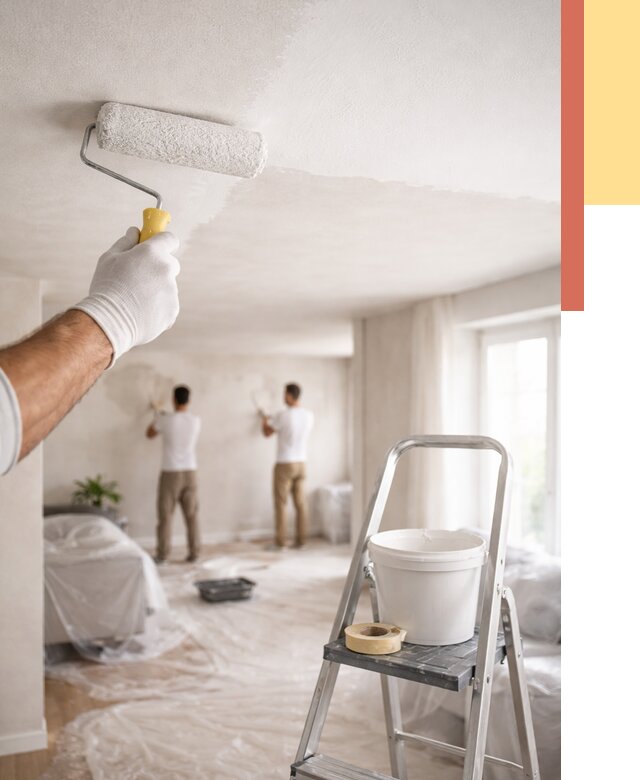 Покраска потолка акриловой краской в Сатке от 2586 руб. | ОТДЕЛОЧНИК-Стк