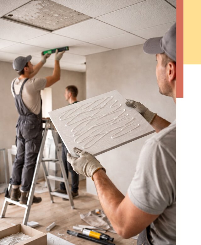 Монтаж потолочной плитки в Сатке от 4655 руб. — быстро и недорого | ОТДЕЛОЧНИК-Стк