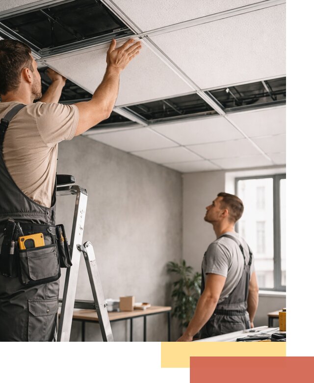 Монтаж потолочной плитки в Сатке качественно и в срок