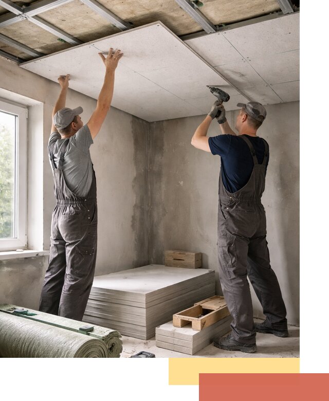 Шумоизоляция потолка панелями ЗИПС в Сатке